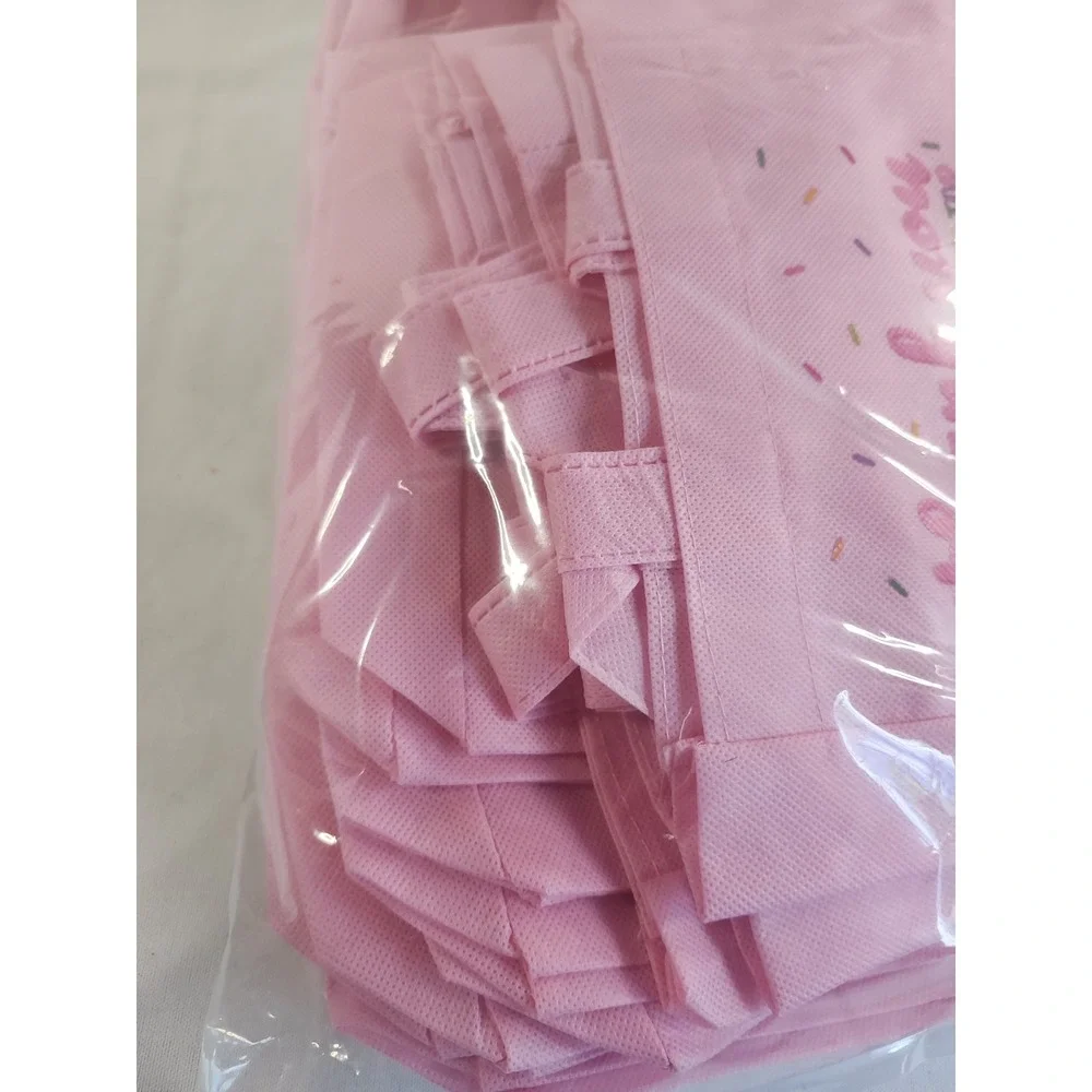 Set Of 31 Thank You Bags W/‎ Handles Dounts & Sprinkles Pink